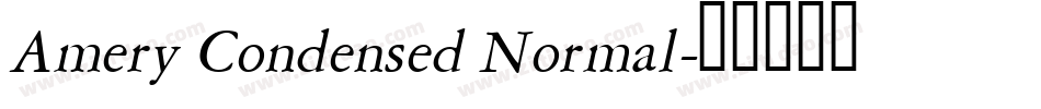 Amery Condensed Normal字体转换
